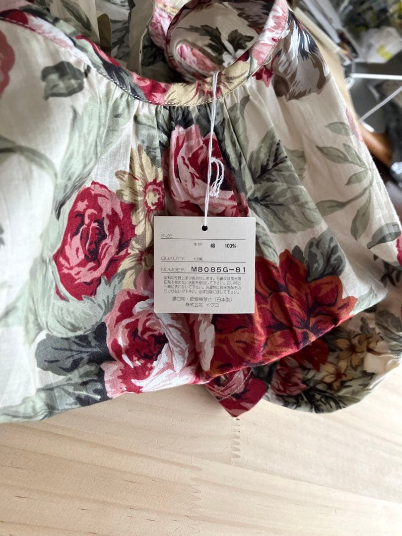 タグ付き未使用 IKUKO イクコ コットン 100% エプロン ヘアバンド