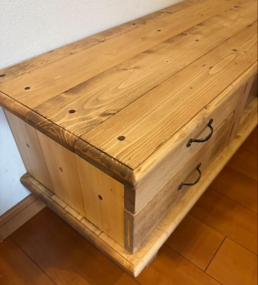 テレビ台 AVボード ハンドメイド120cmサイズ パイン無垢材