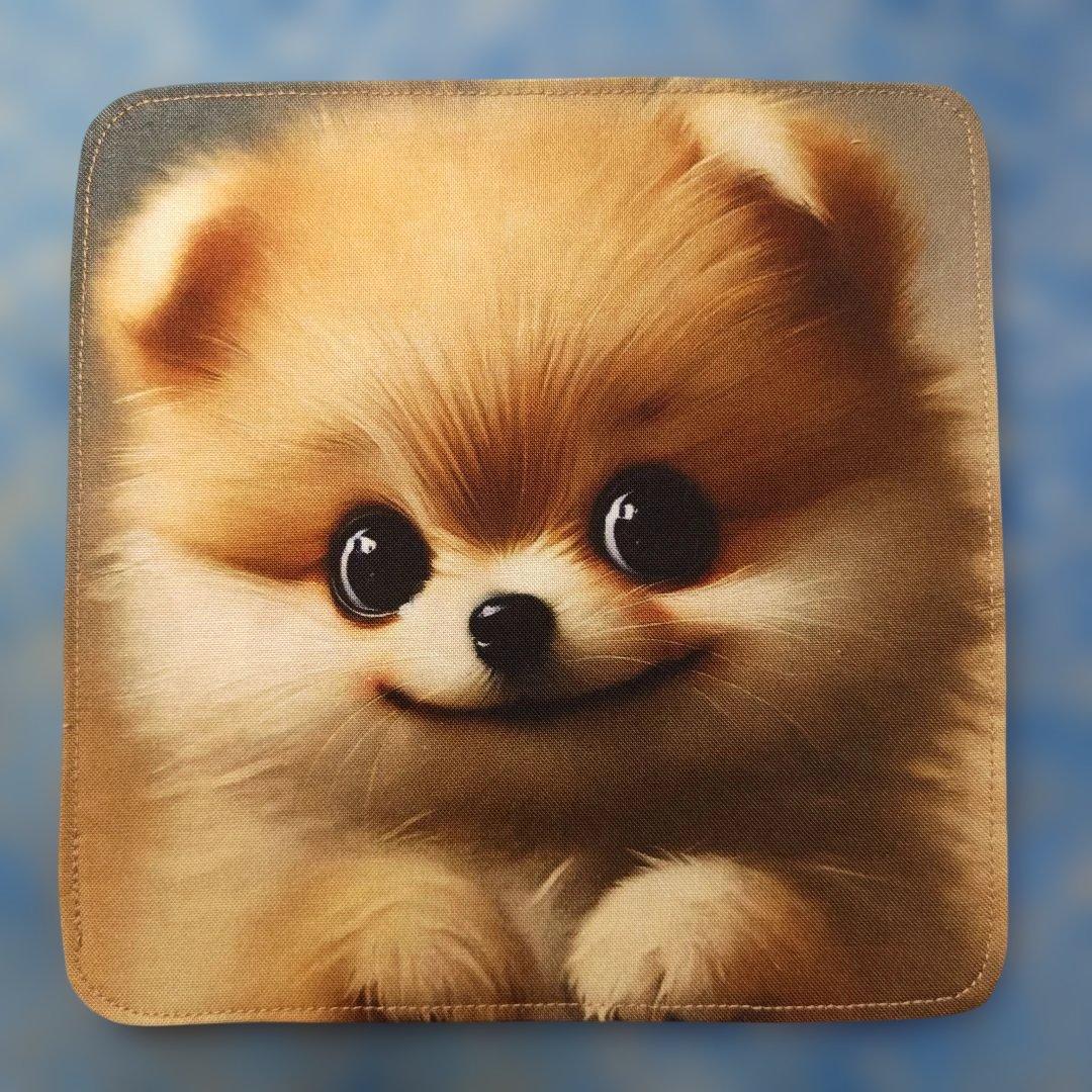 ピーチ　ハンカチ　ポメラニアンちゃん柄　19枚