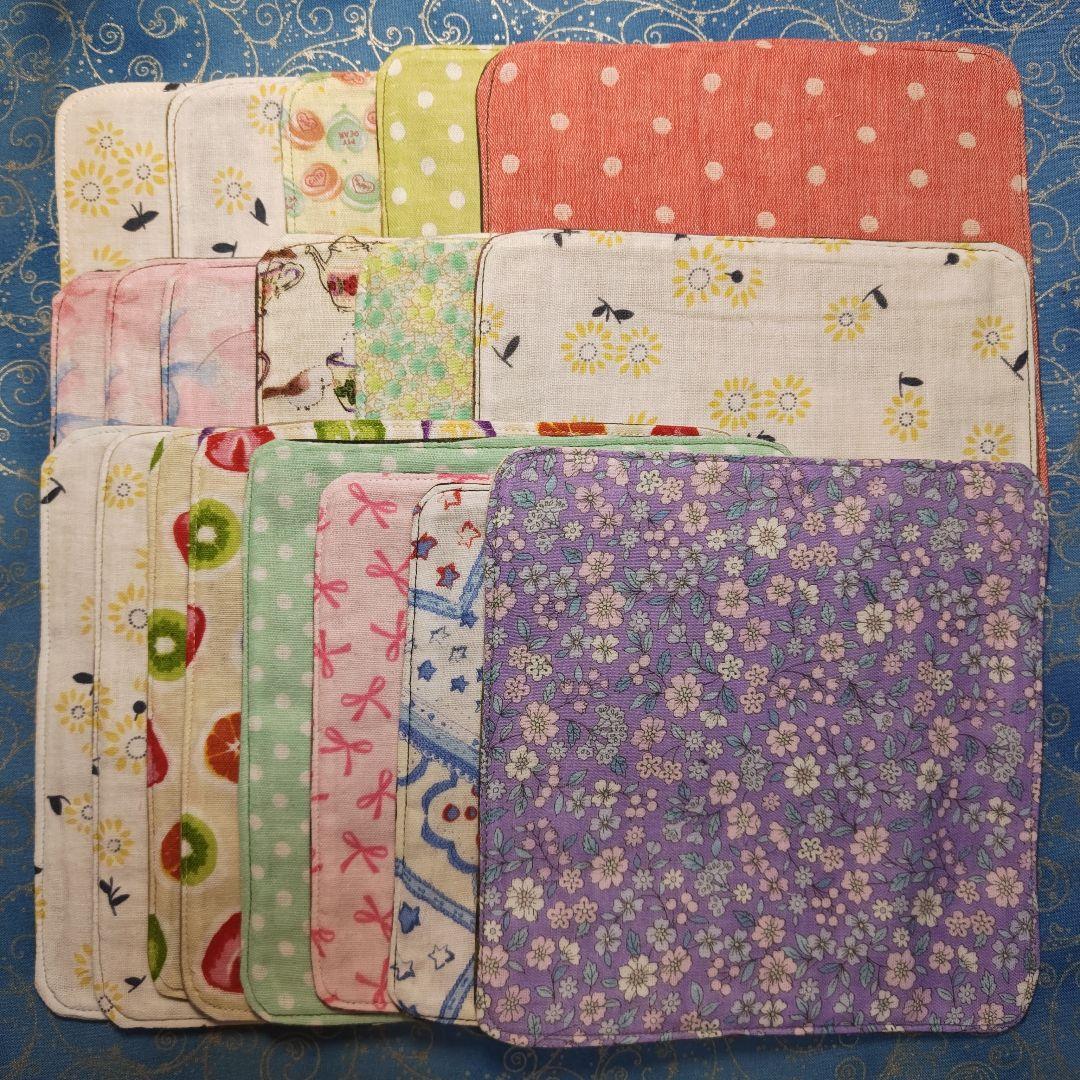 ピーチ　ハンカチ　ポメラニアンちゃん柄　19枚