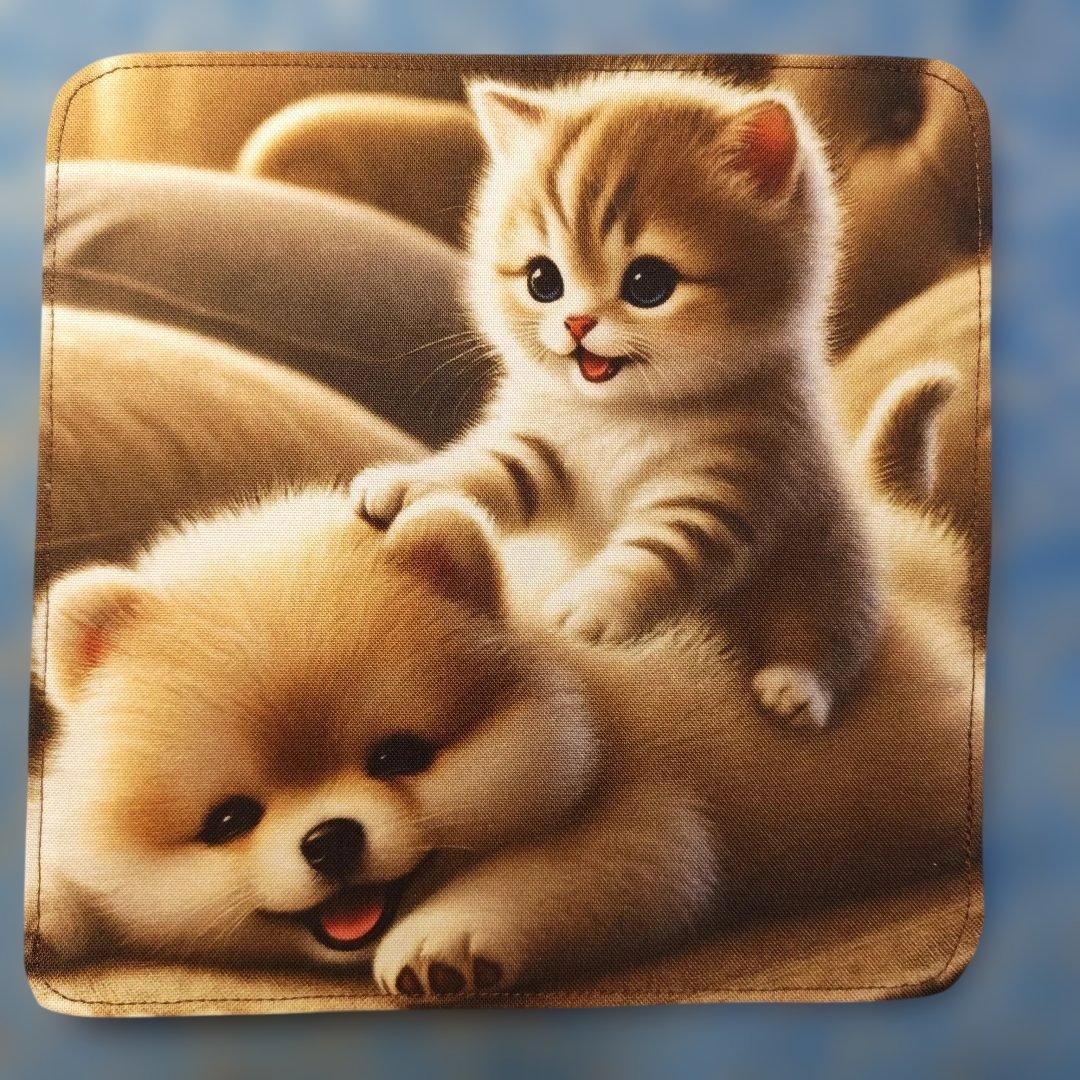 ピーチ　ハンカチ　ポメラニアンちゃん柄　19枚