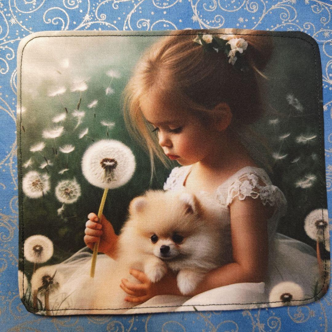 ピーチ　ハンカチ　ポメラニアンちゃん柄　19枚