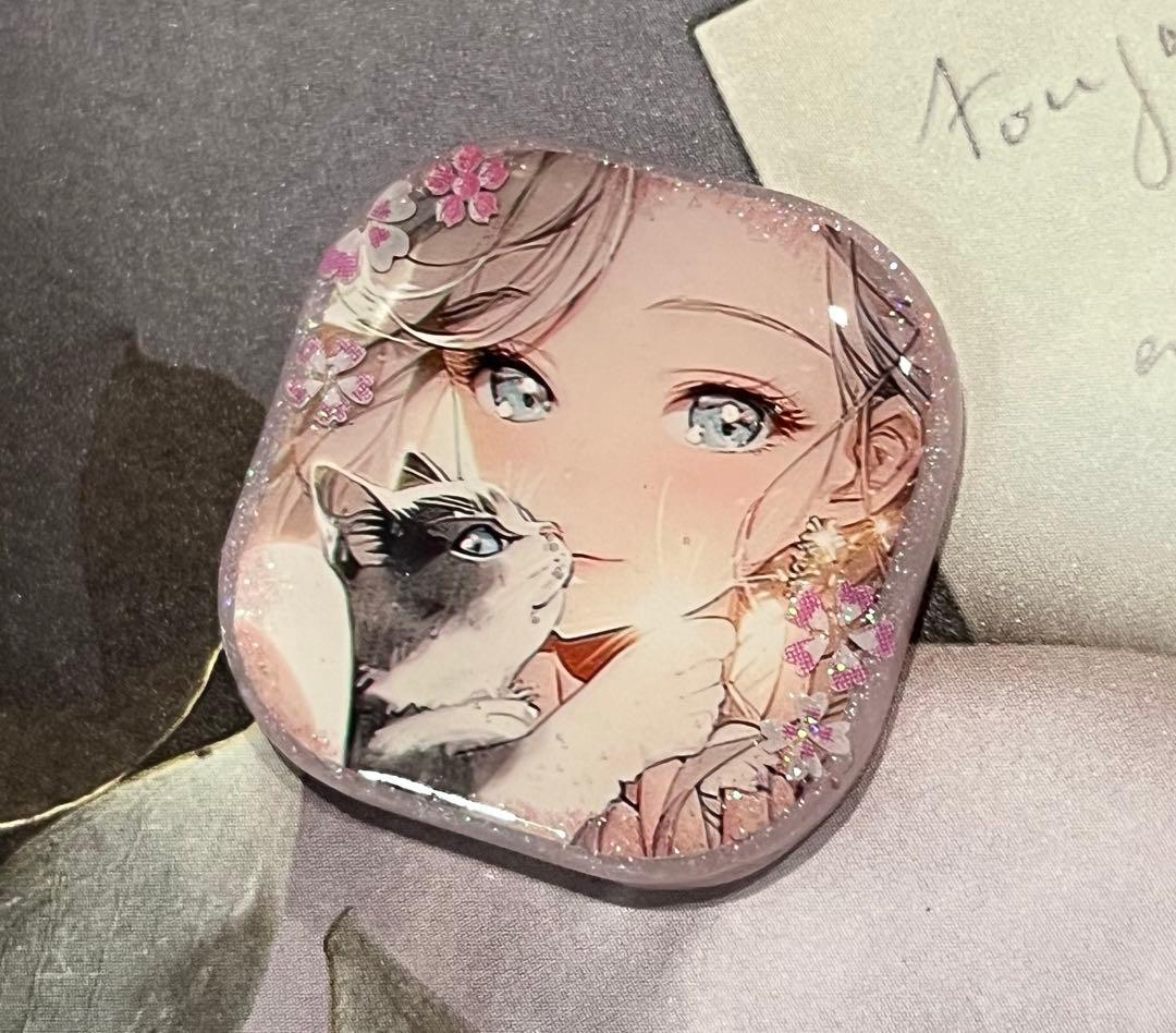 感謝価格(ㅅ´꒳` )猫ちゃんと少女  レジンヘアゴム