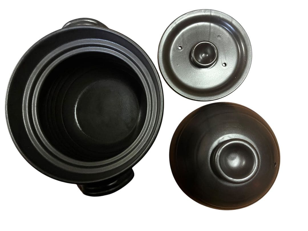 未使用 華月 大黒窯 四日市萬古焼 ごはん鍋 土鍋 かまど炊き 炊飯 4合