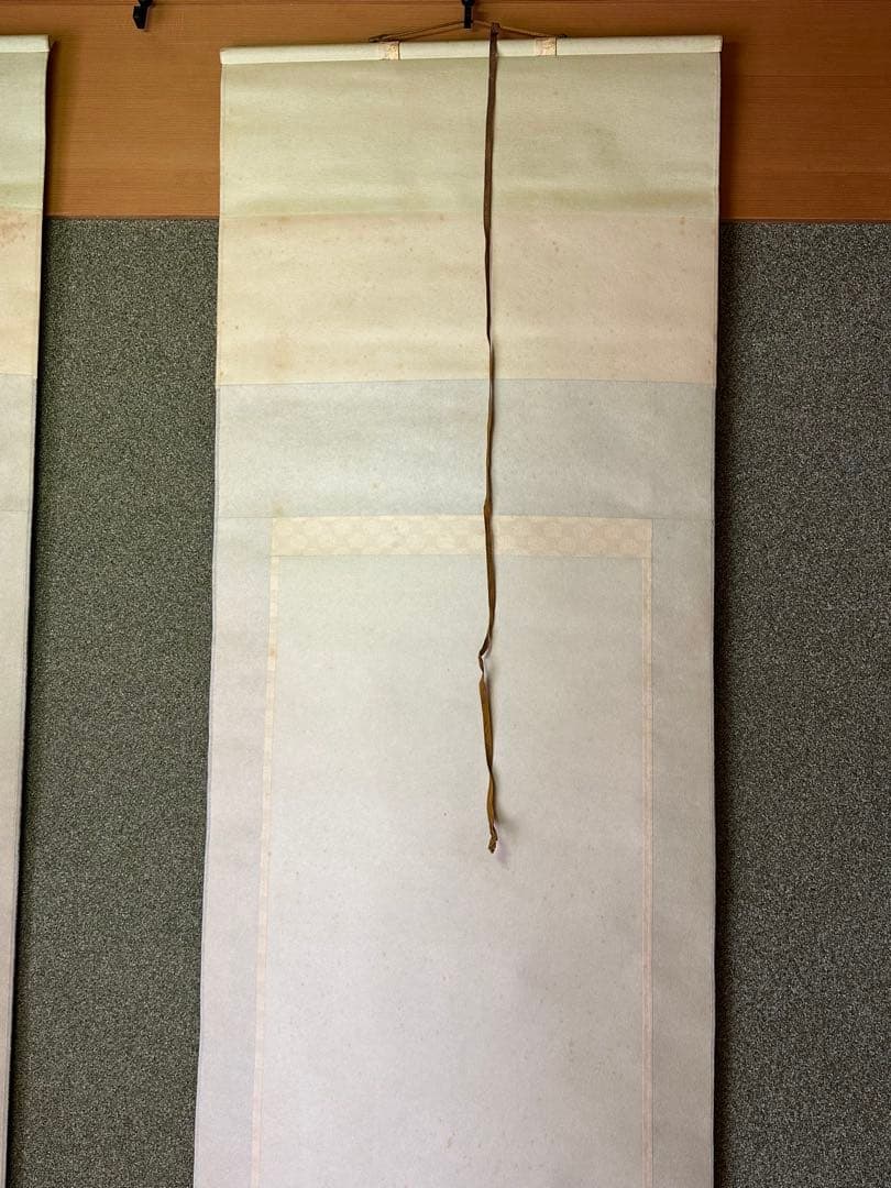 掛軸/日月 双幅/国井幸雪/桐共箱付