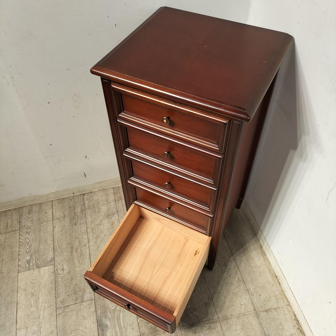 M♦海家具工業 KENTシリーズ マホガニー材 5段ハイチェスト