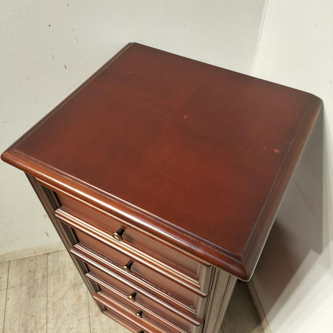 M♦海家具工業 KENTシリーズ マホガニー材 5段ハイチェスト