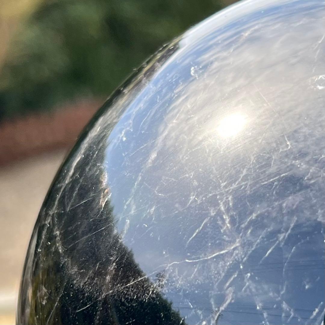 ✮極みの逸品✮✨漆黒玉超ハイパワー 黒水晶✨スターモリオン 黒水晶 丸玉 天然石