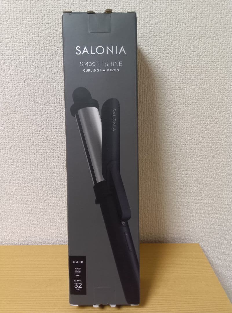 【SALONIA】サロニア スムースシャイン カールアイロン32mm ブラック