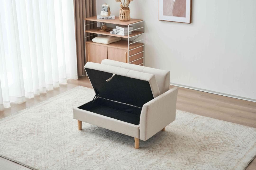 ソファカチン ソファー ソファ ソファーベッド 3P 3人掛けソファ 収納付き