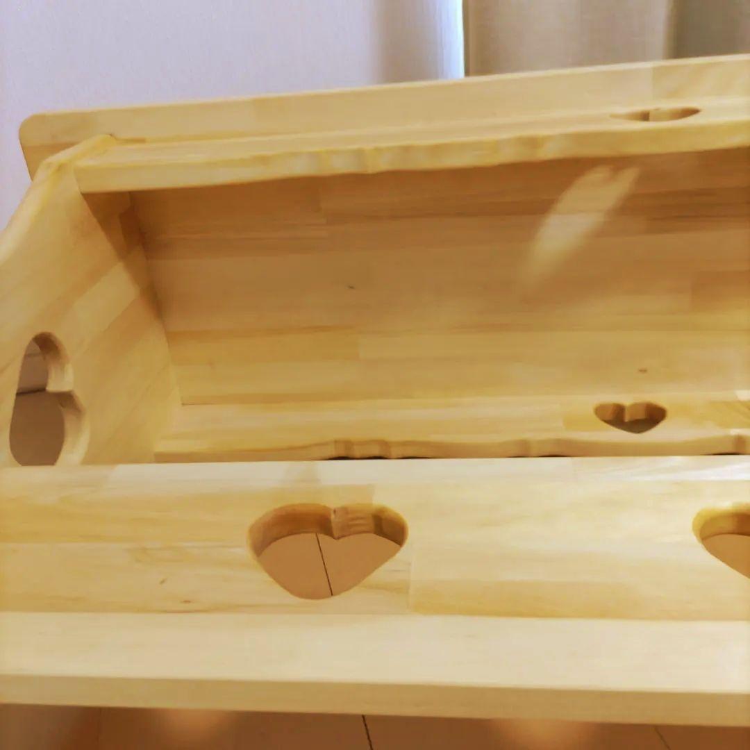 カントリー家具　ベンチ　チェア　長椅子　ハート　木製　ハンドメイド　幅93cm