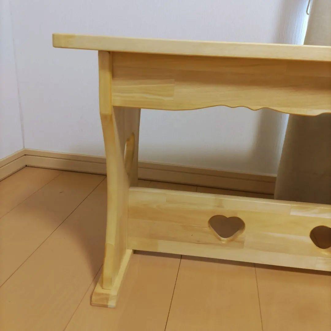 カントリー家具　ベンチ　チェア　長椅子　ハート　木製　ハンドメイド　幅93cm