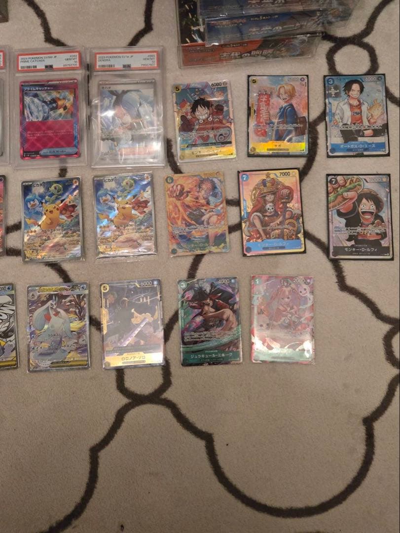 ポケカ、ワンピースTCGコレクション引退品