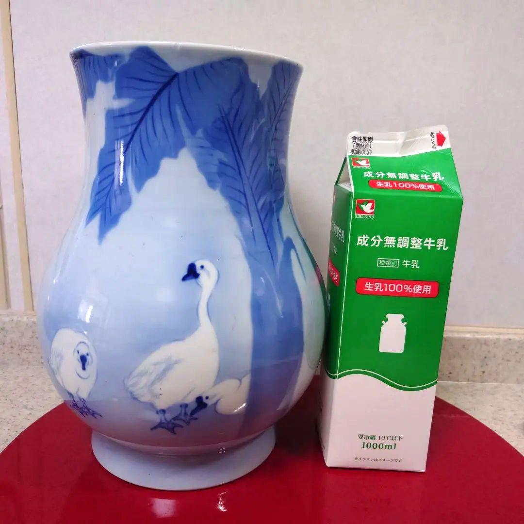 さ*ら様 【ヴィンテージ】オールド深川製磁特大花瓶 有田焼 宮内庁御用達 花生