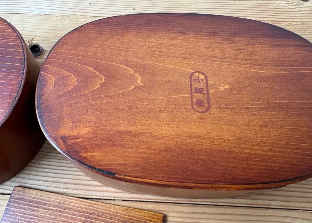 小坂屋漆器店 摺り漆 曲げわっぱ 弁当箱 仕切りつき【美品】