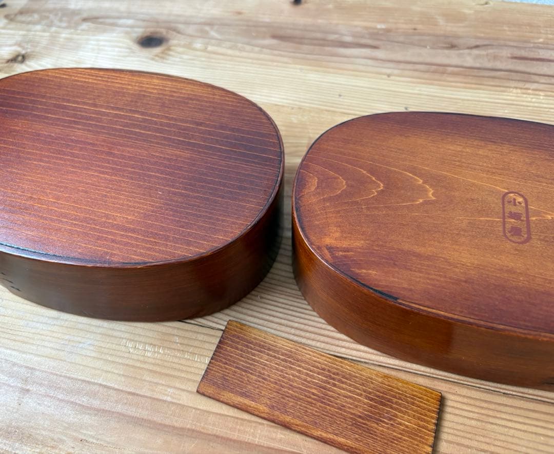 小坂屋漆器店 摺り漆 曲げわっぱ 弁当箱 仕切りつき【美品】