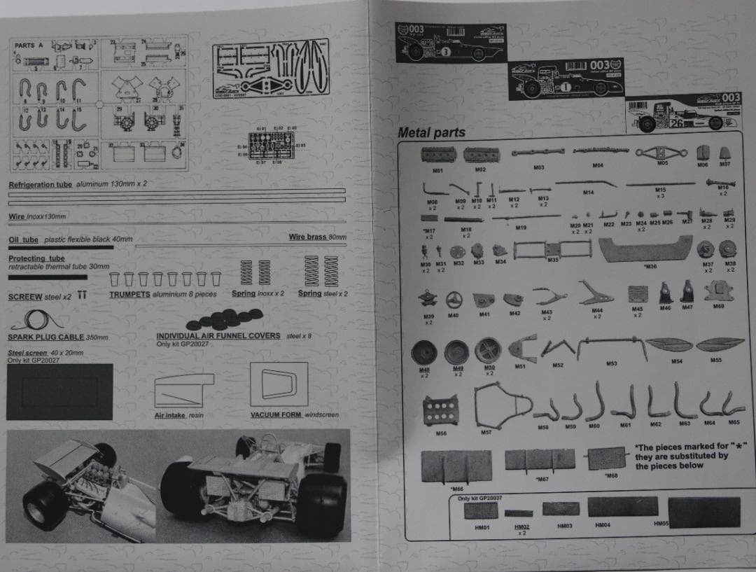 WOLFKITS　ティレル・フォード００３　７１　メタル・レジンキット　１／２０