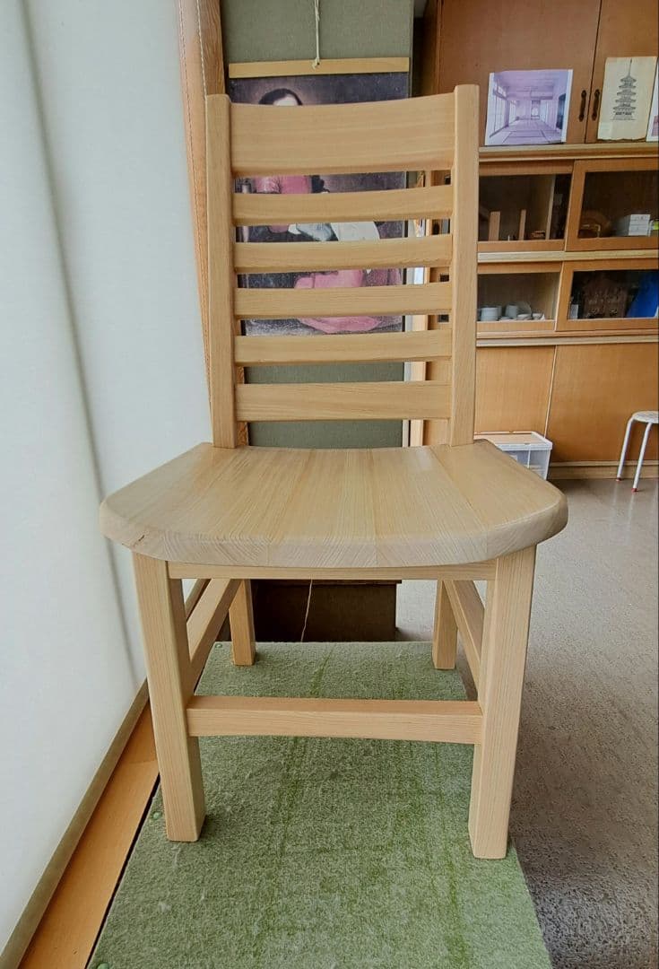 手作り桧の ゆったり椅子