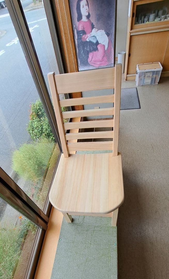 手作り桧の ゆったり椅子