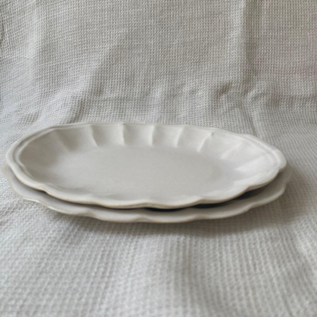 角田淳 オーバル花皿　小　2枚セット