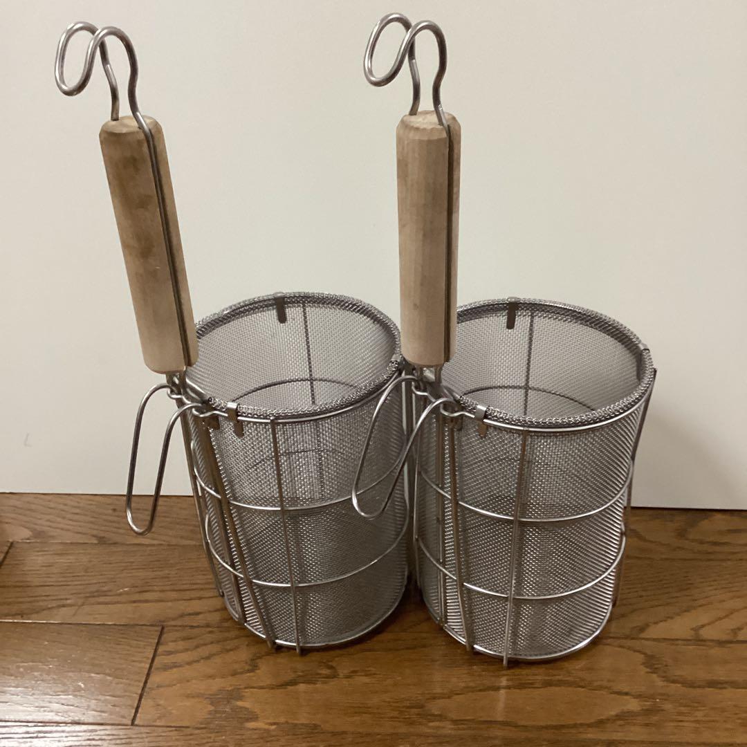 業務用 パスタ用　てぼ　湯切りカゴ　3個セット