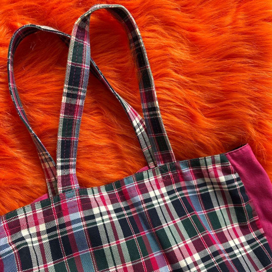 Lemoned hideチェック柄トートバック