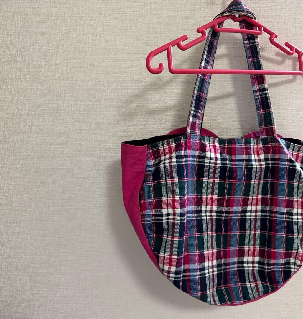 Lemoned hideチェック柄トートバック