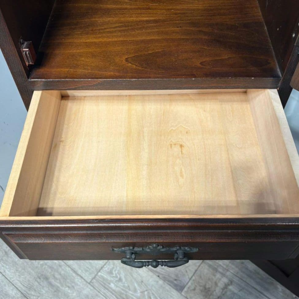 M●希少　カリモク　コロニアル　コーナーボード　飾り棚　ヴィンテージ