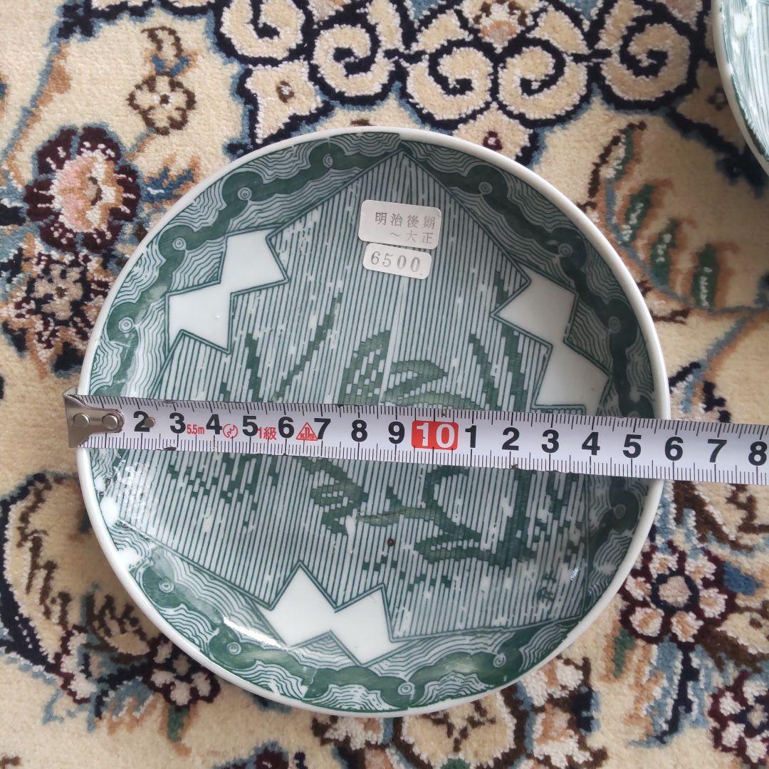 図変わり 印判皿 兎図 珍品 明治 大正 骨董 アンティーク