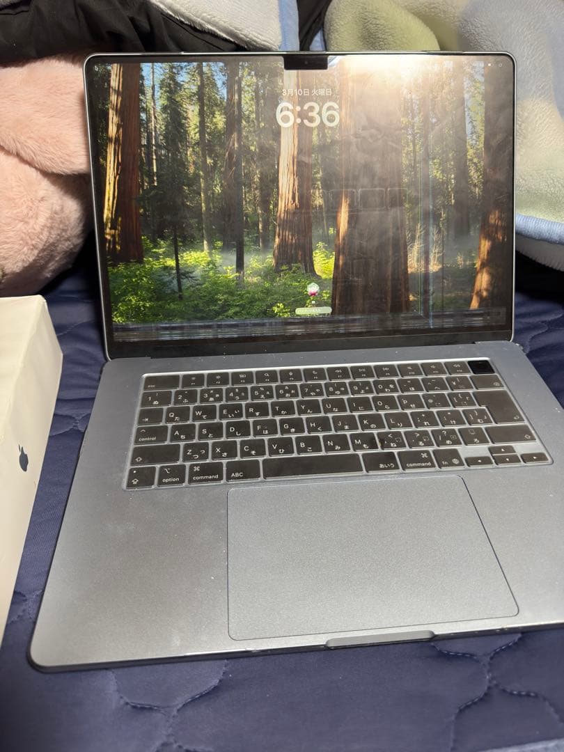 MacBook Air 15インチ スペースグレー バッテリー100 液晶割れ