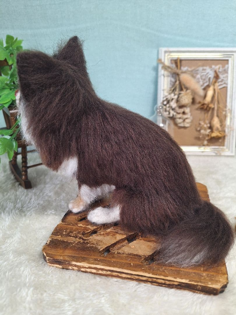 羊毛フェルト　ちわわ　チョコタン