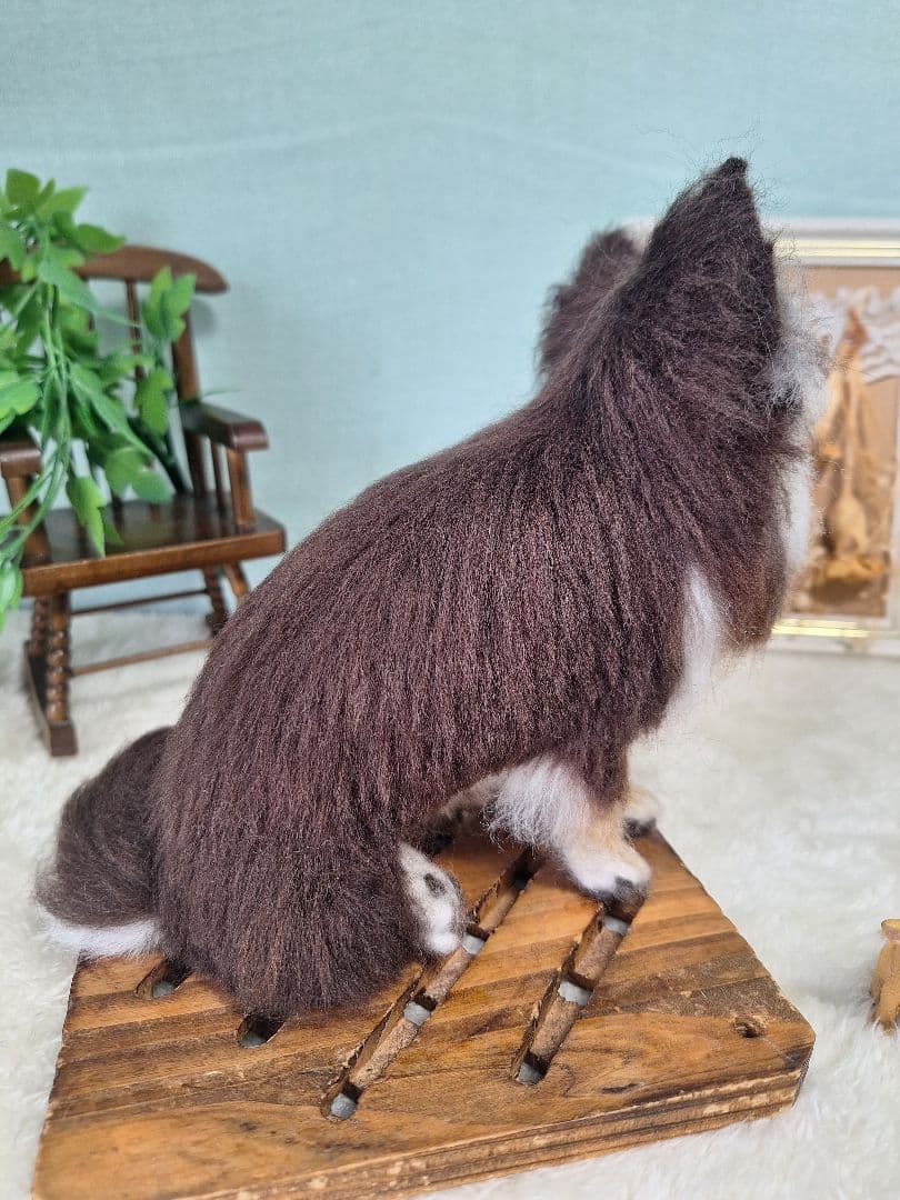 羊毛フェルト　ちわわ　チョコタン