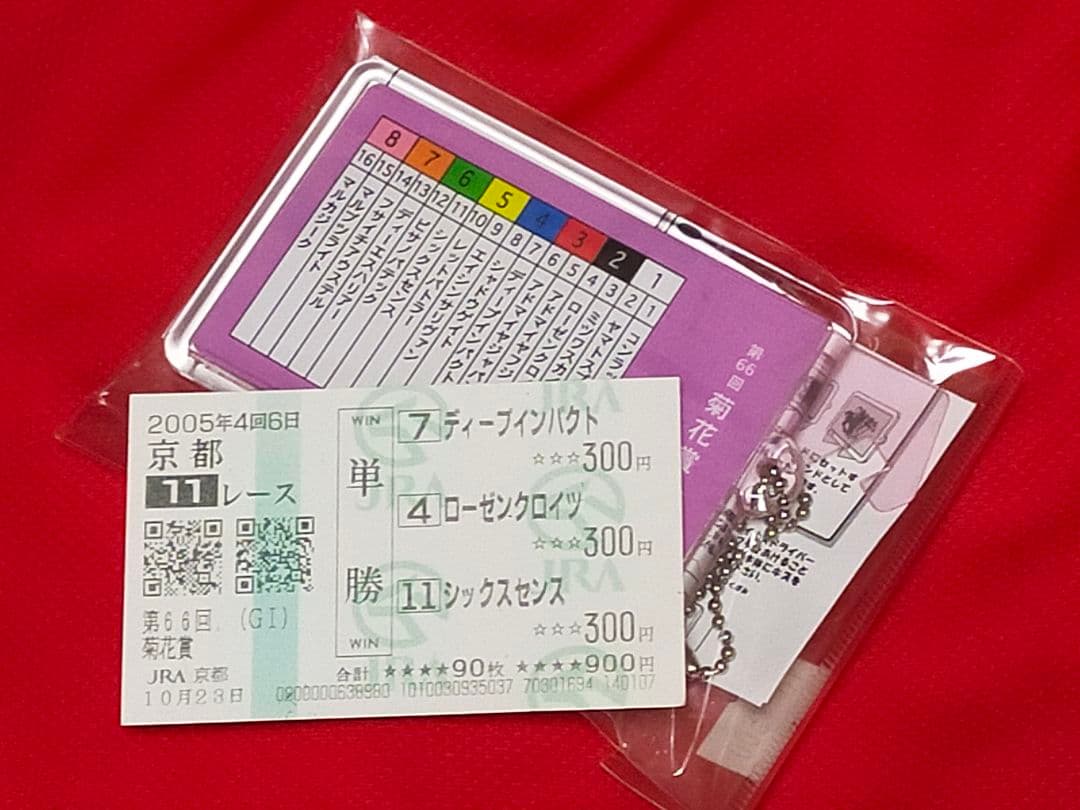 ◆　競馬　JRA　◆想い出馬券ホルダー◆　2005　菊花賞　ディープインパクト◆