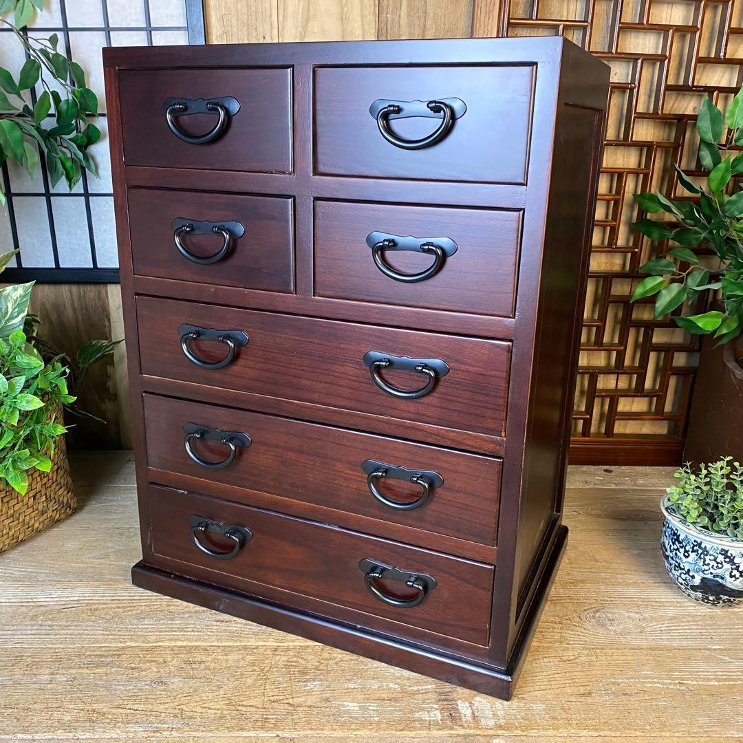 大幅値下げセール中！民芸家具桐材多引き出しチェストタンスD48㎝×65㎝完成品