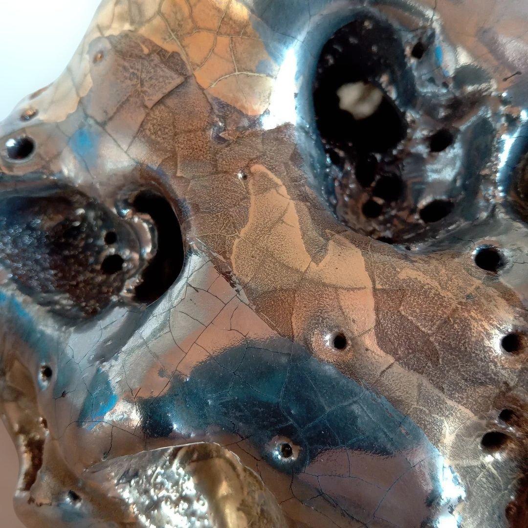 現代陶芸家　石山哲也　『金と銀のいし』