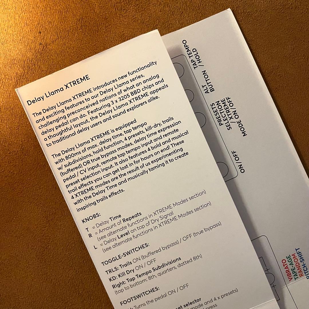 【付属品完備/美品】JAM Pedals Delay Llama Xtreme