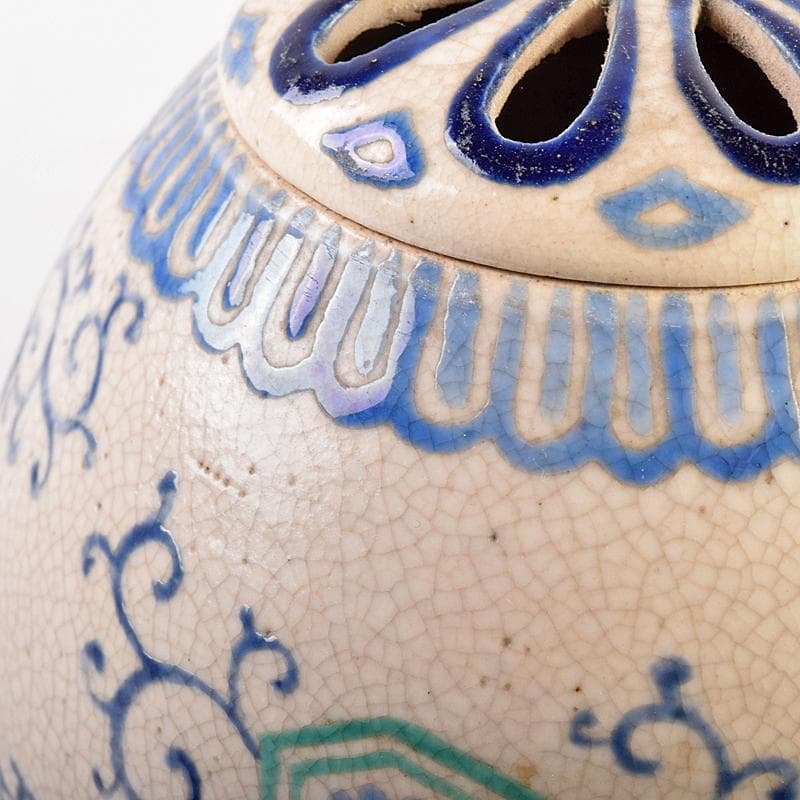 茶道具　京焼　京薩摩　色絵　香炉　時代箱付　M　R7714