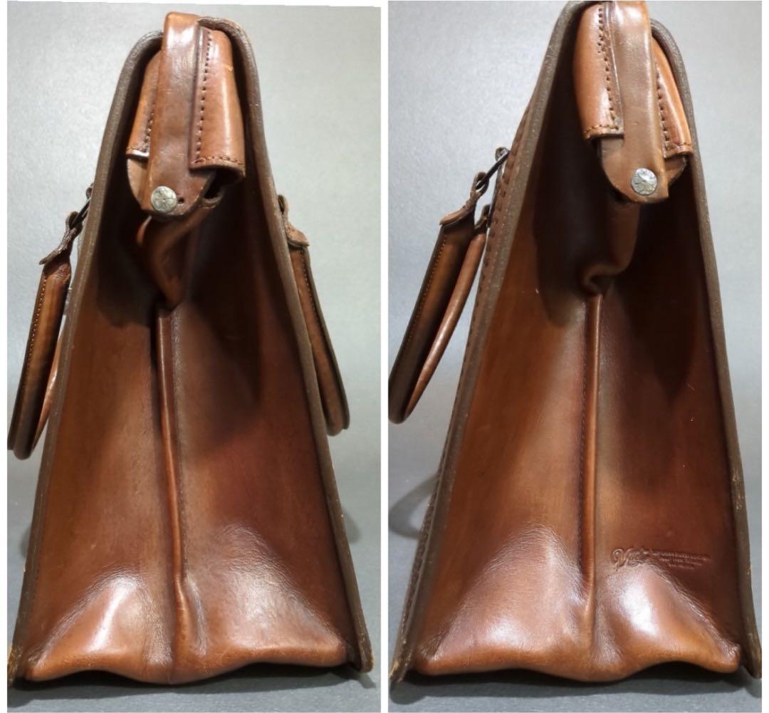 VOGT クロコダイル型押し レザーハンドバック　シルバー 14Kゴールド