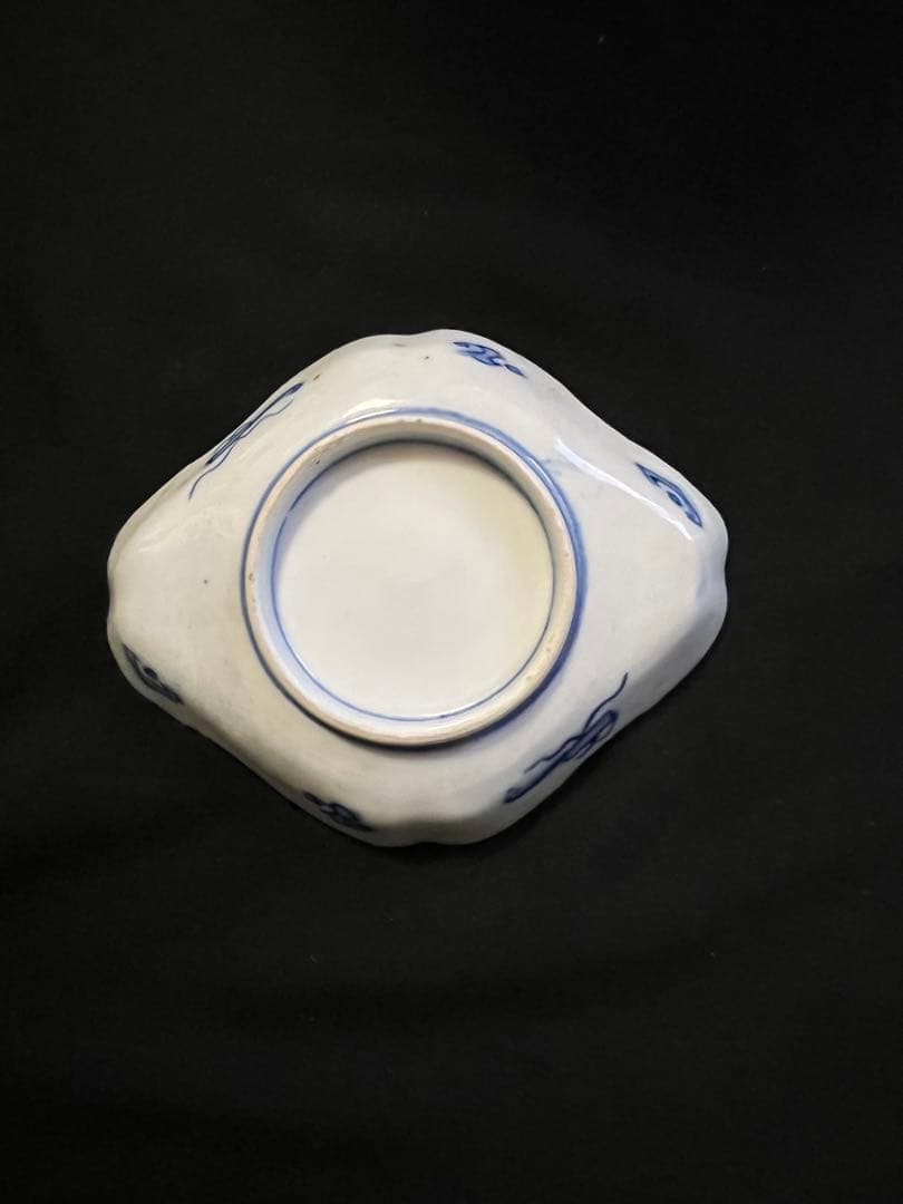 わ*め様 有田焼 伊万里焼 古伊万里 色絵 金彩 菱皿 刺し身皿 4客 管理A3