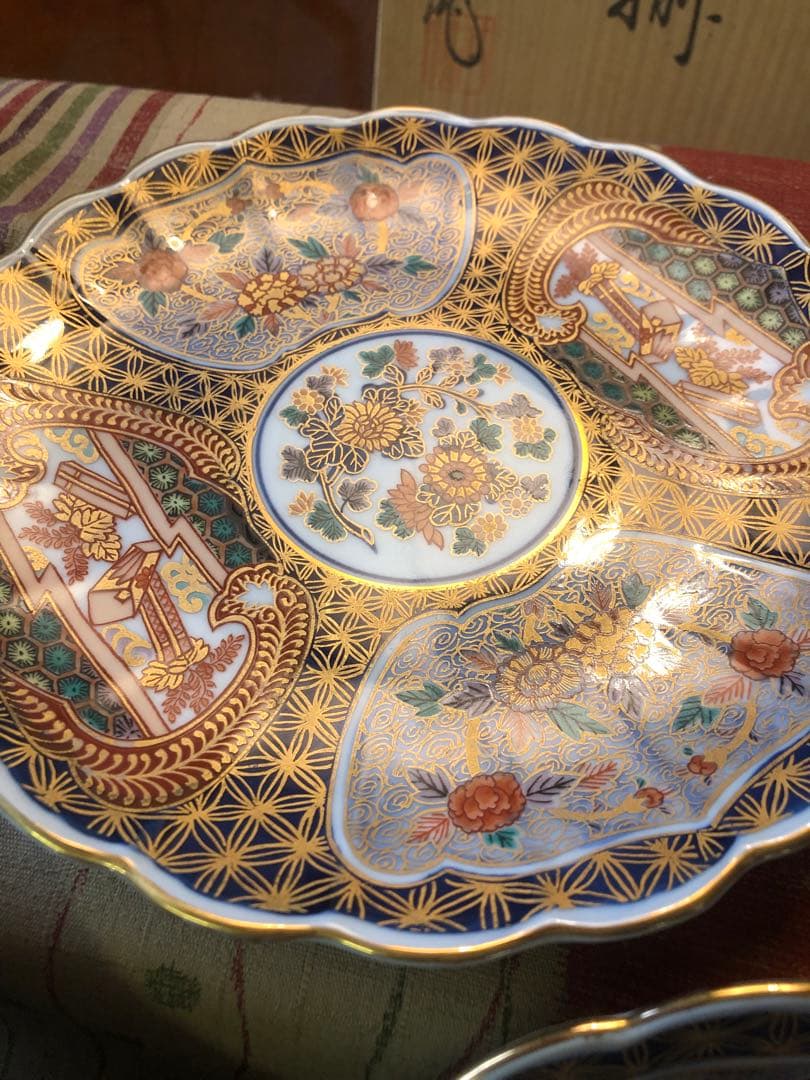 日肥製 古伊万里陶器皿 5枚セット