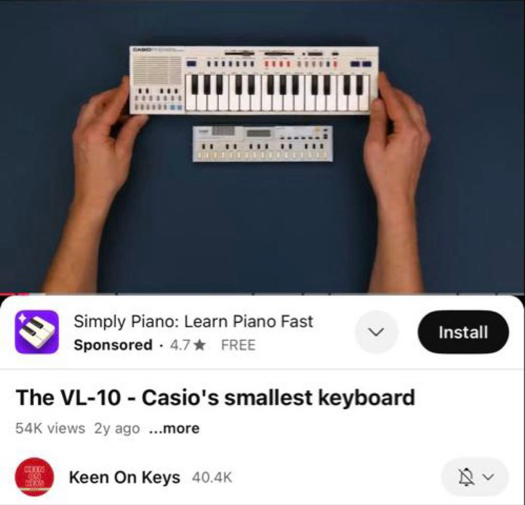 CASIO VL-10 VL-TONE☆世界最小シンセサイザー☆レア☆1982年