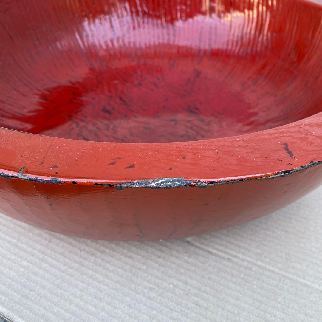 【そば・うどん打ち/こね鉢/黒内朱/彩/外径45.5