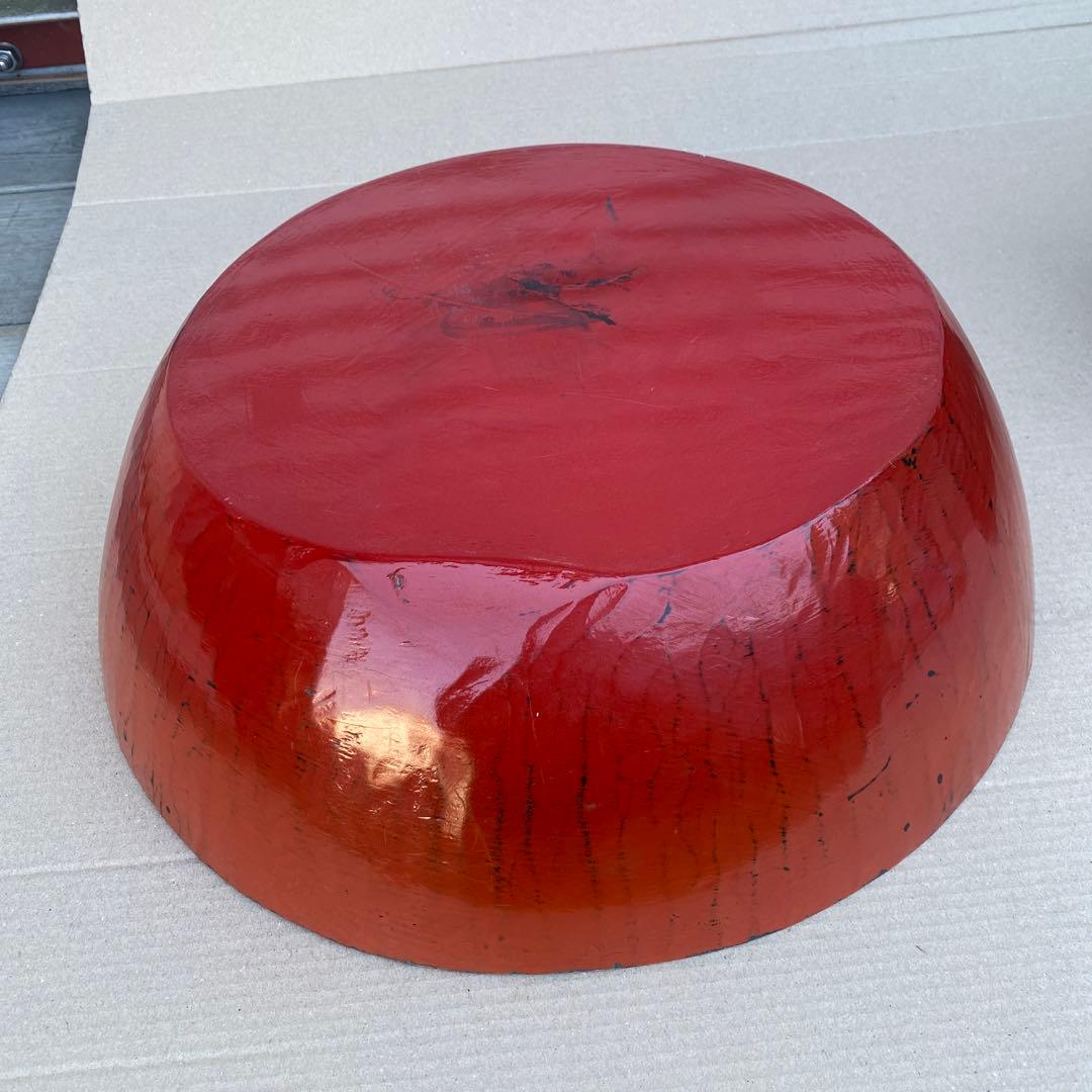 【そば・うどん打ち/こね鉢/黒内朱/彩/外径45.5