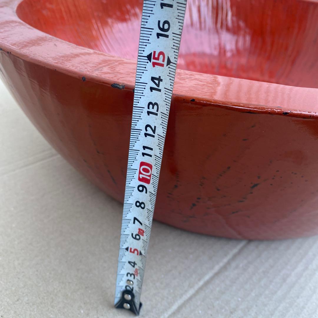 【そば・うどん打ち/こね鉢/黒内朱/彩/外径45.5