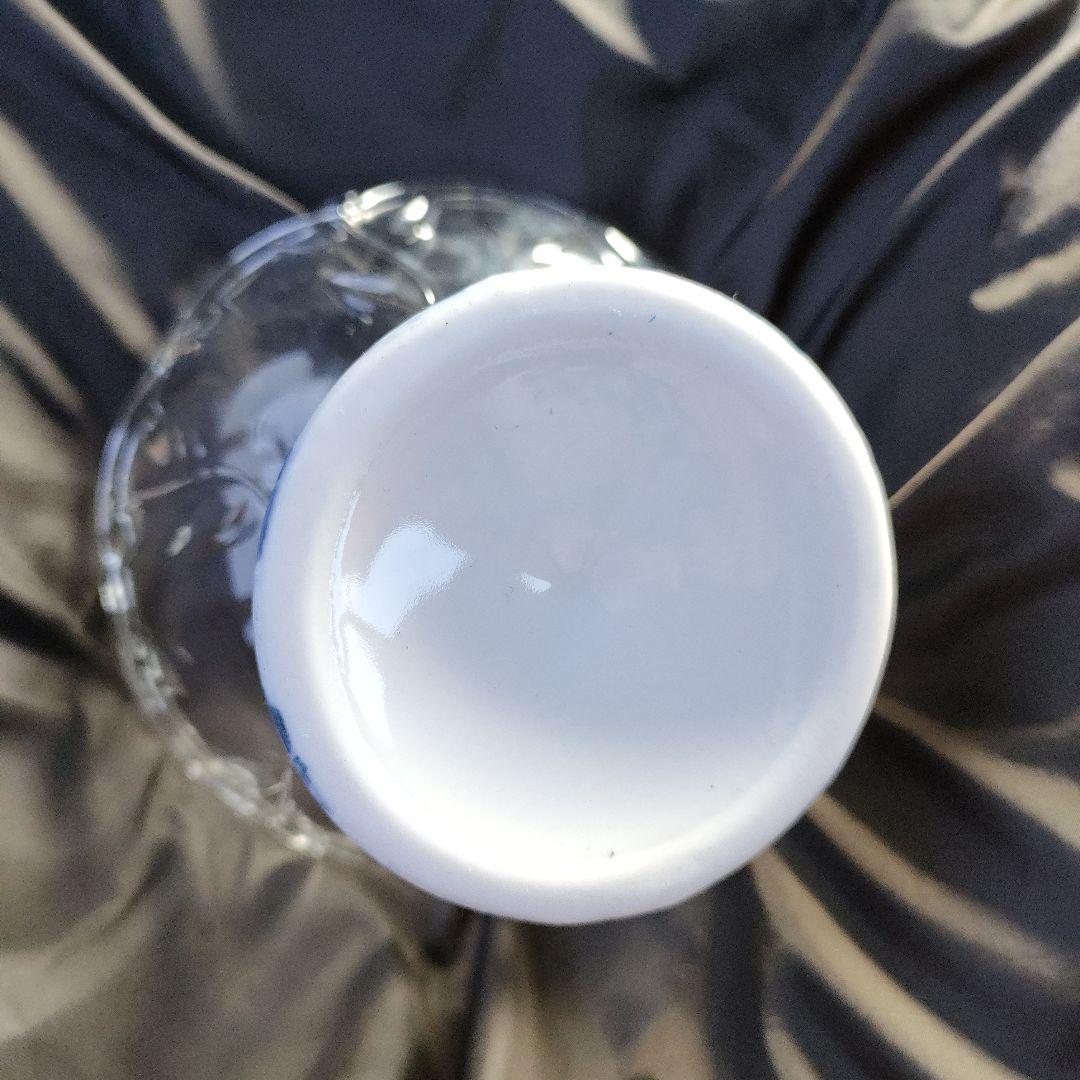 和柄陶器 ガラスサンデーカップ 昭和レトロかき氷グラス、氷コップ 3点セット