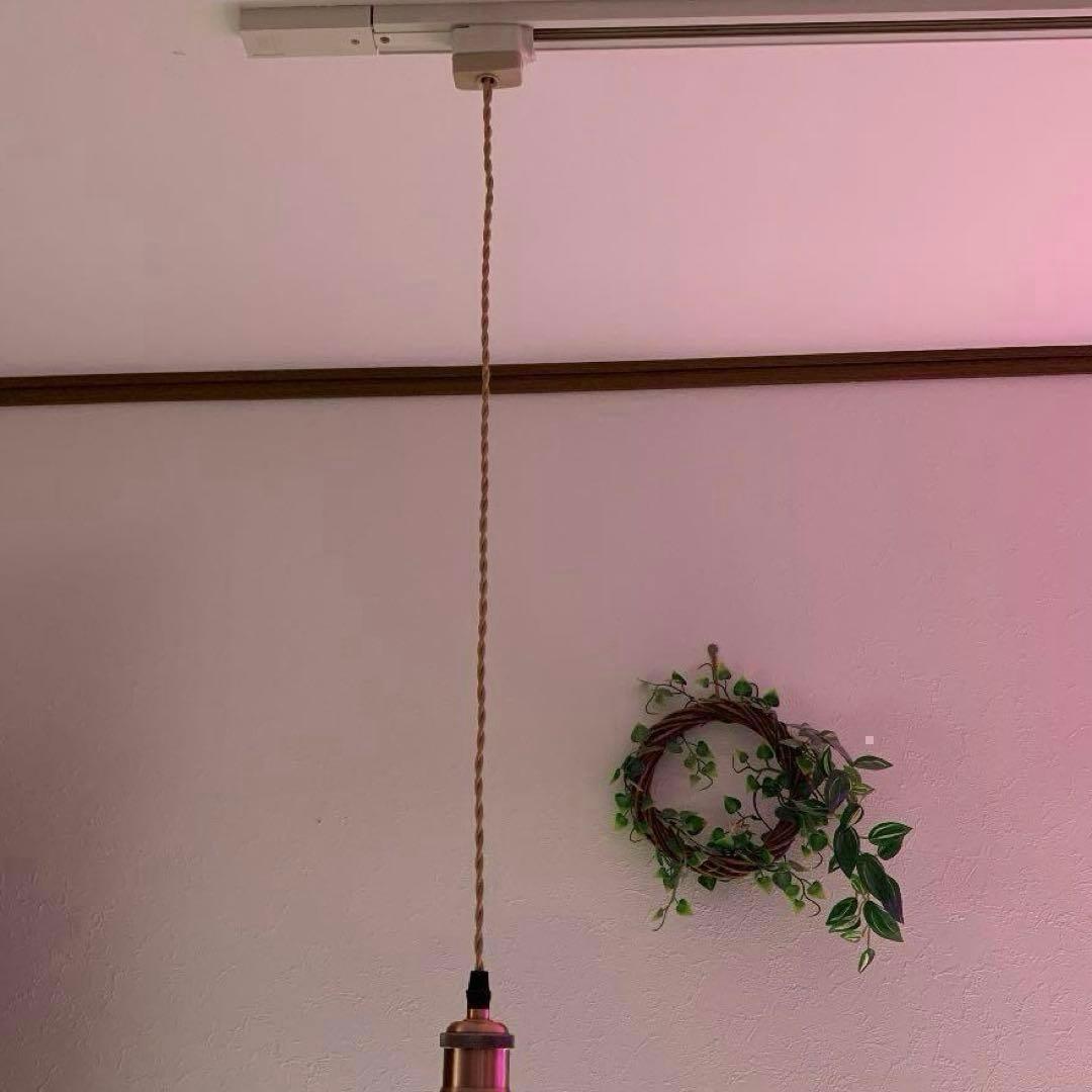 逆さペンダントライトおしゃれ照明 黒鉢ひねり ハンドメイド シーリングライト