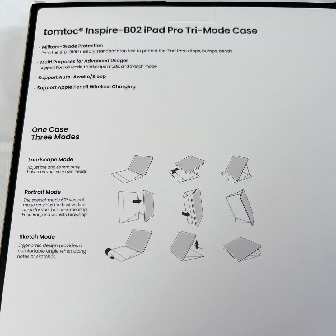 iPad Pro 11インチ ケース 第4/3世代対応 ペン収納 ブラック