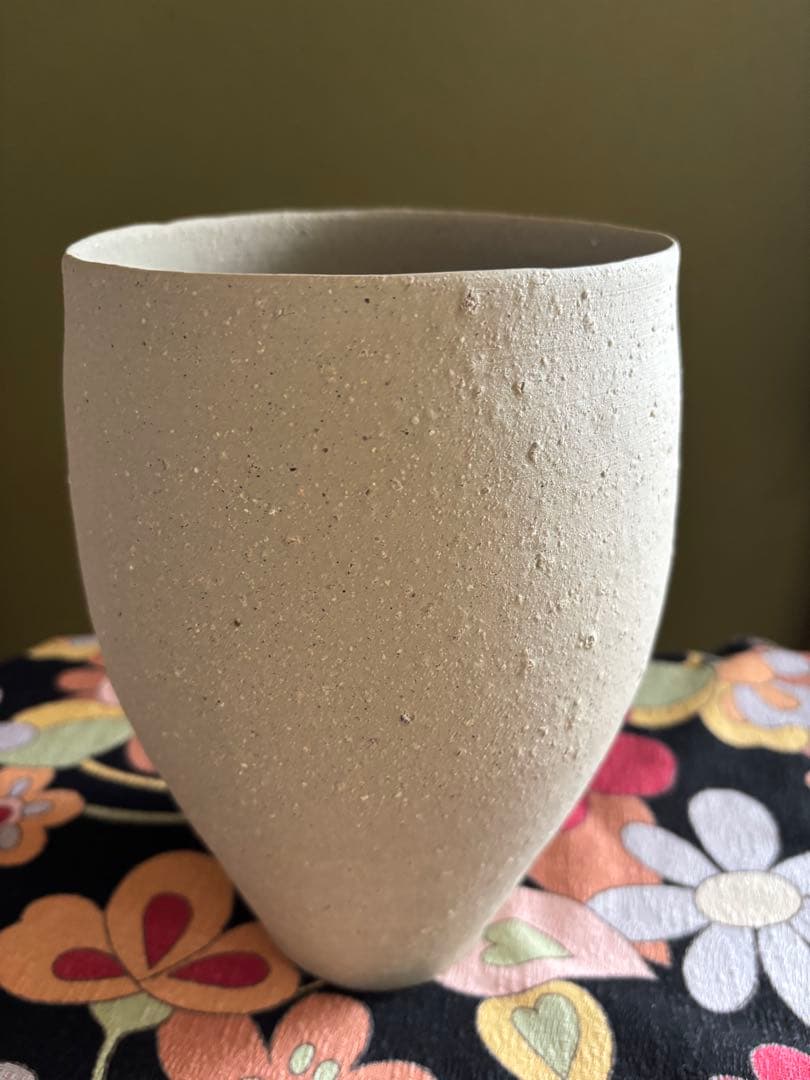 陶芸家森本仁さん作　備前焼白花花器
