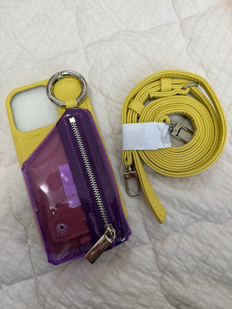 未使用　ajew エジュー 16pro 限定品 黄色 紫 スマホケース