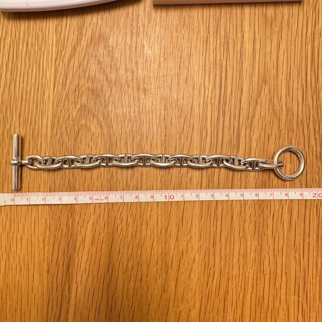 最後 シルバー925 アンカーチェーンブレスレット シェーヌダンクル MM